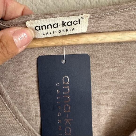 Anna Kaci ANALIA MINI DRESS Tan Size Small - Picture 8 of 14